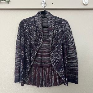 Nic+Zoe multi blue cardi, size S